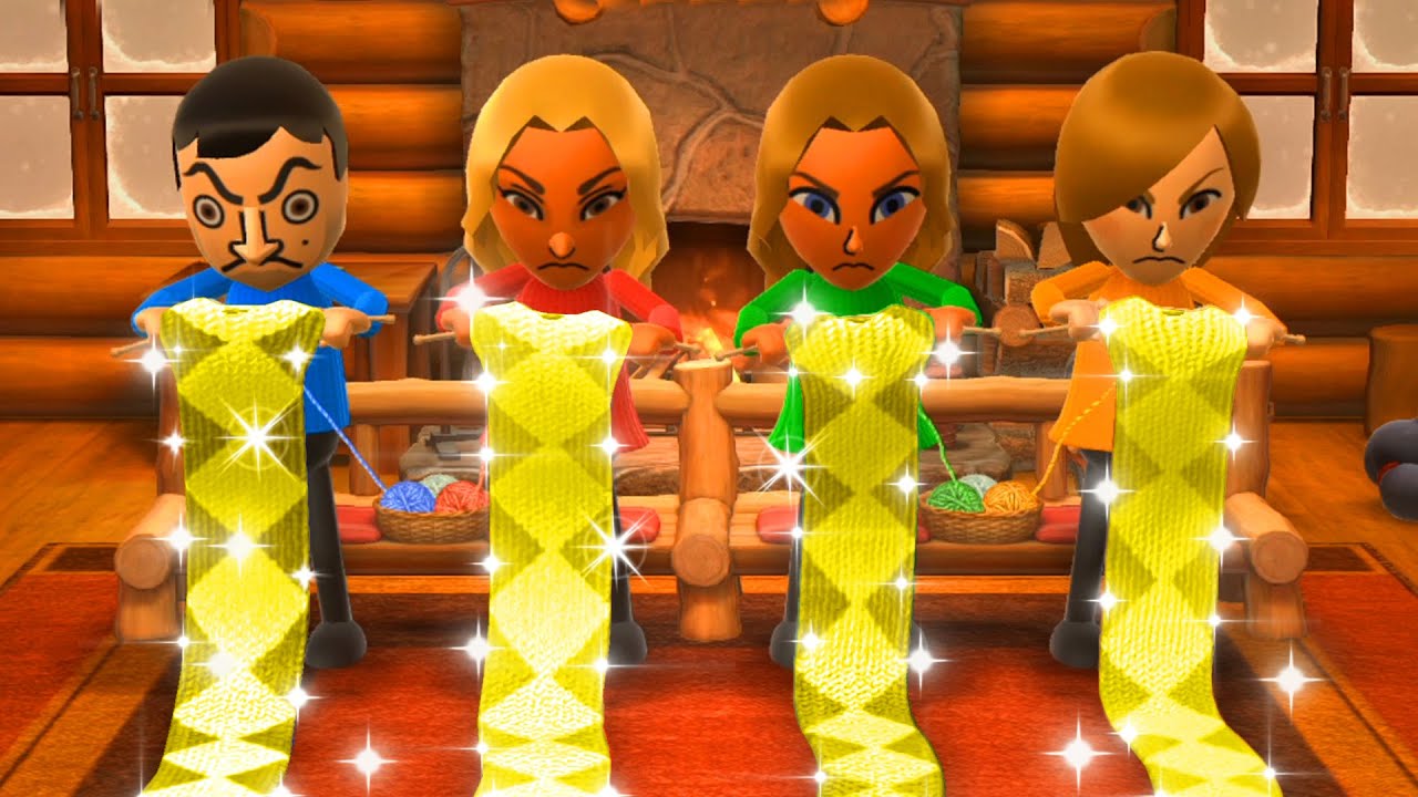 Wii Party U Minigames - Mr. Bean Vs Sara Vs Elena Vs Clara (Master Difficulty)