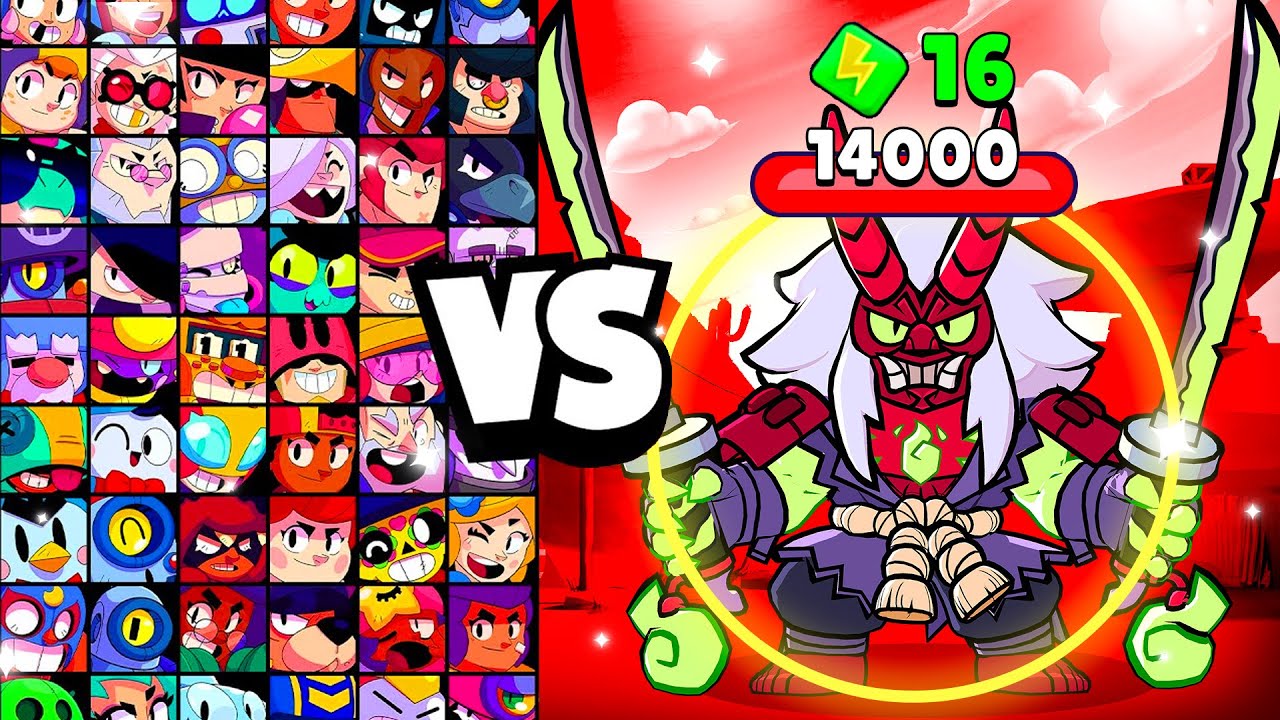 CURSED KENJI vs ALL BRAWLERS! With 16 POWER-UPs! | Brawl Stars