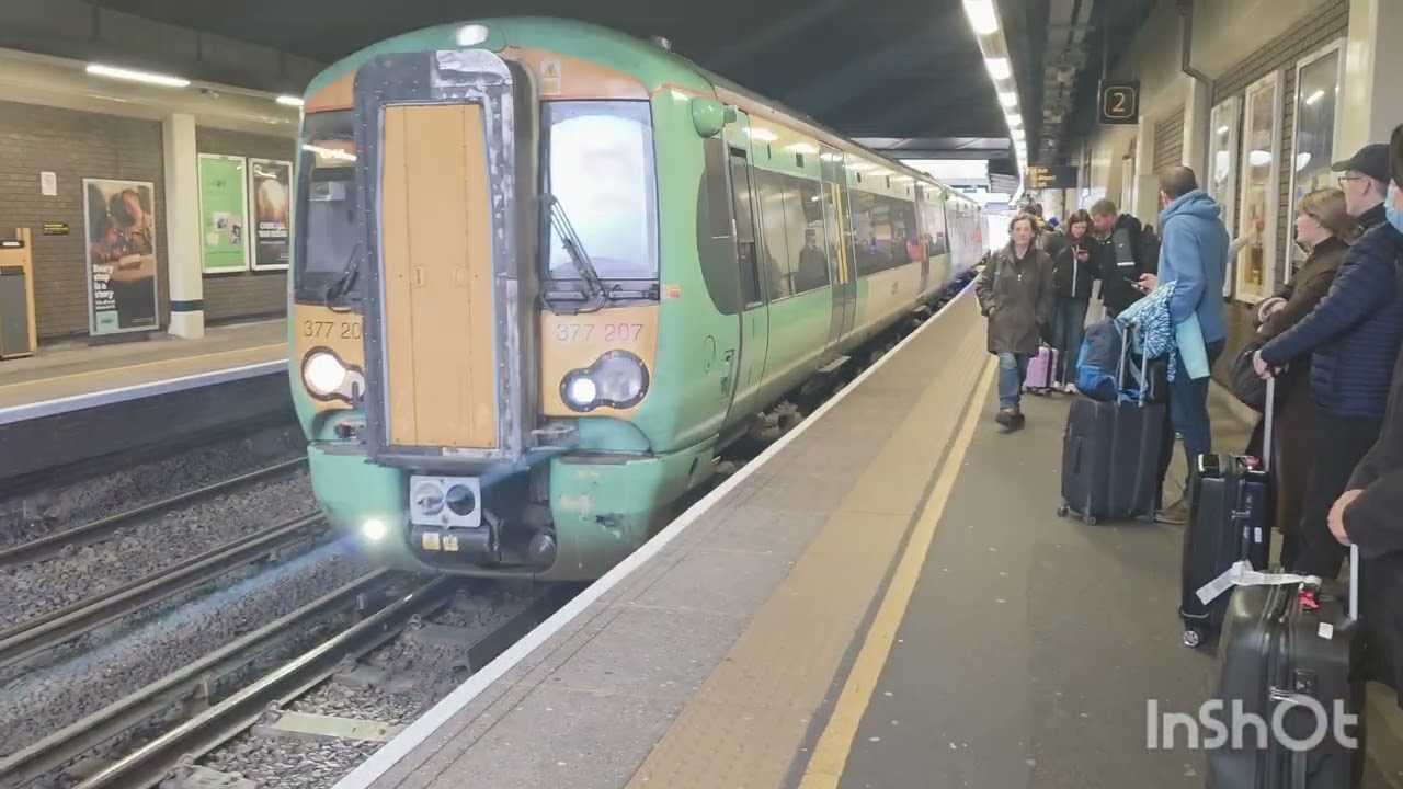 Trains at Clapham junction and Gatwick airport