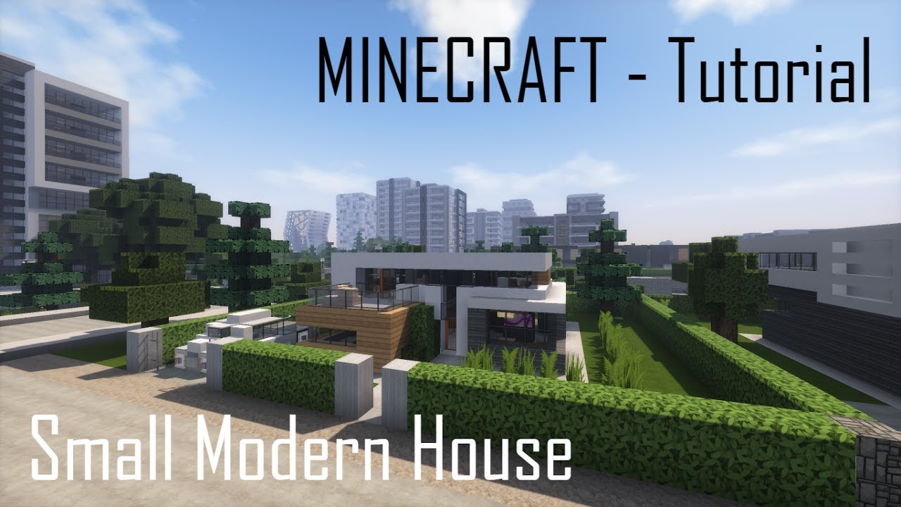 Minecraft Small Modern House - Tutorial (Exterior)