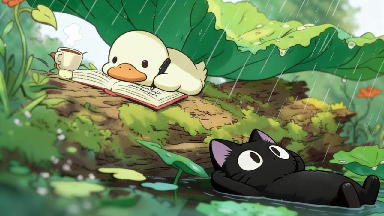 Keep looking up&hellip; that&rsquo;s the secret of life. ☂️ Cozy Rain Lo-fi Jazz for Study, Focus