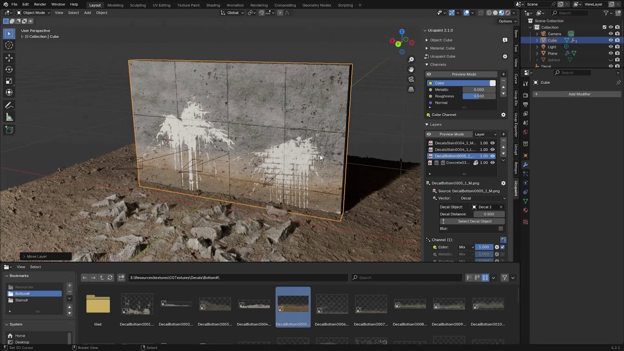 Ucupaint 2.1 New Features - Decals & Load From Asset Browser (Demo)