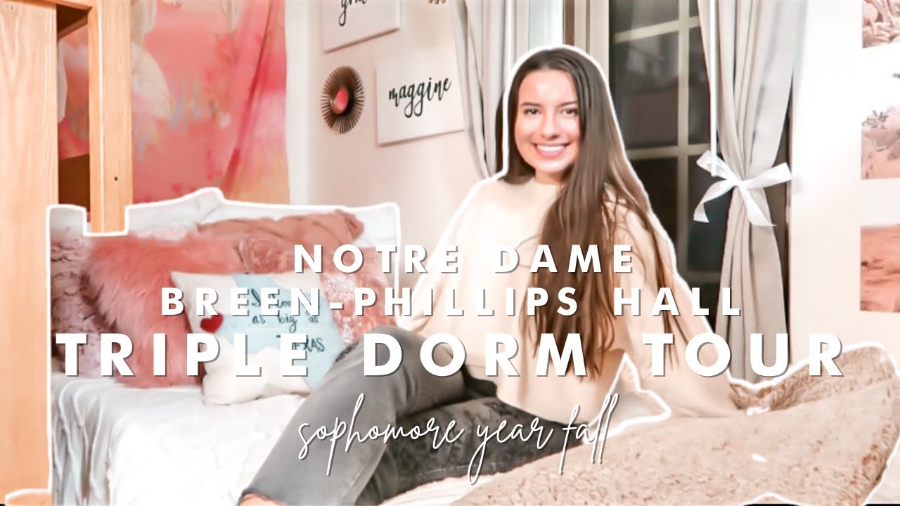 notre dame DORM ROOM TOUR || Breen-Phillips Hall Triple (sophomore year)