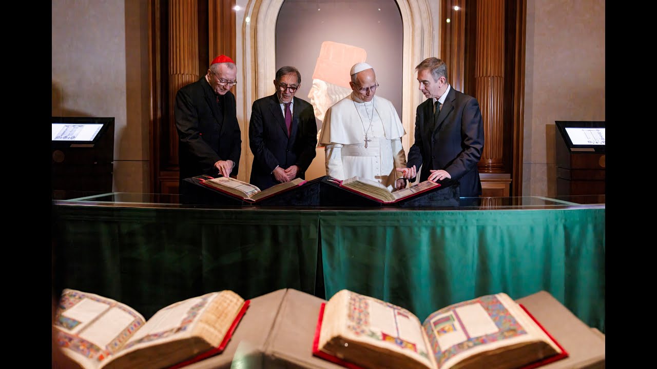 La Bibbia di Borso d'Este in Senato. Il saluto del Presidente La Russa a Papa Leone XIV
