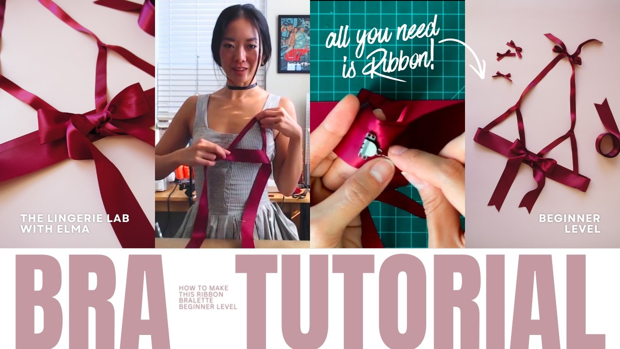 How to Sew a Harness Ribbon Bralette: Valentine's Edition | BEGINNER