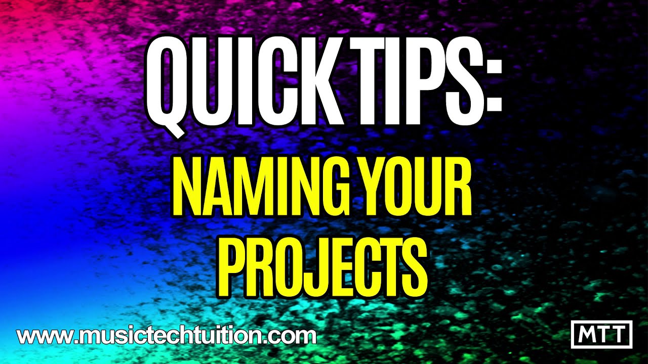 Quick Tips: Naming Cubase Projects