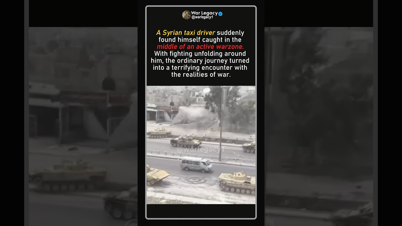 This Syrian Taxi Suddenly Found Itself in a Warzone #shorts