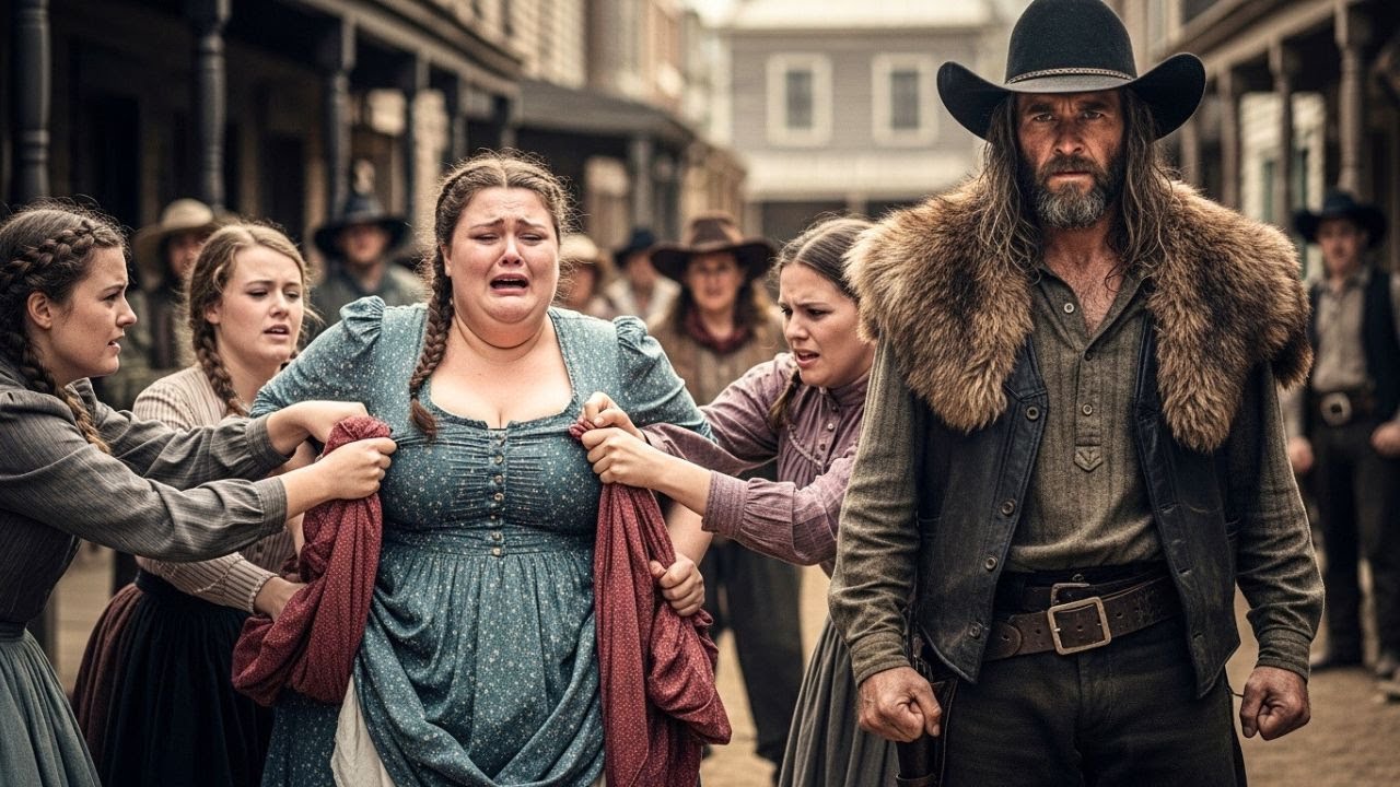 They Tore the Obese Girl’s Only Dress — What the Cowboy Man Did Silenced the Whole Town