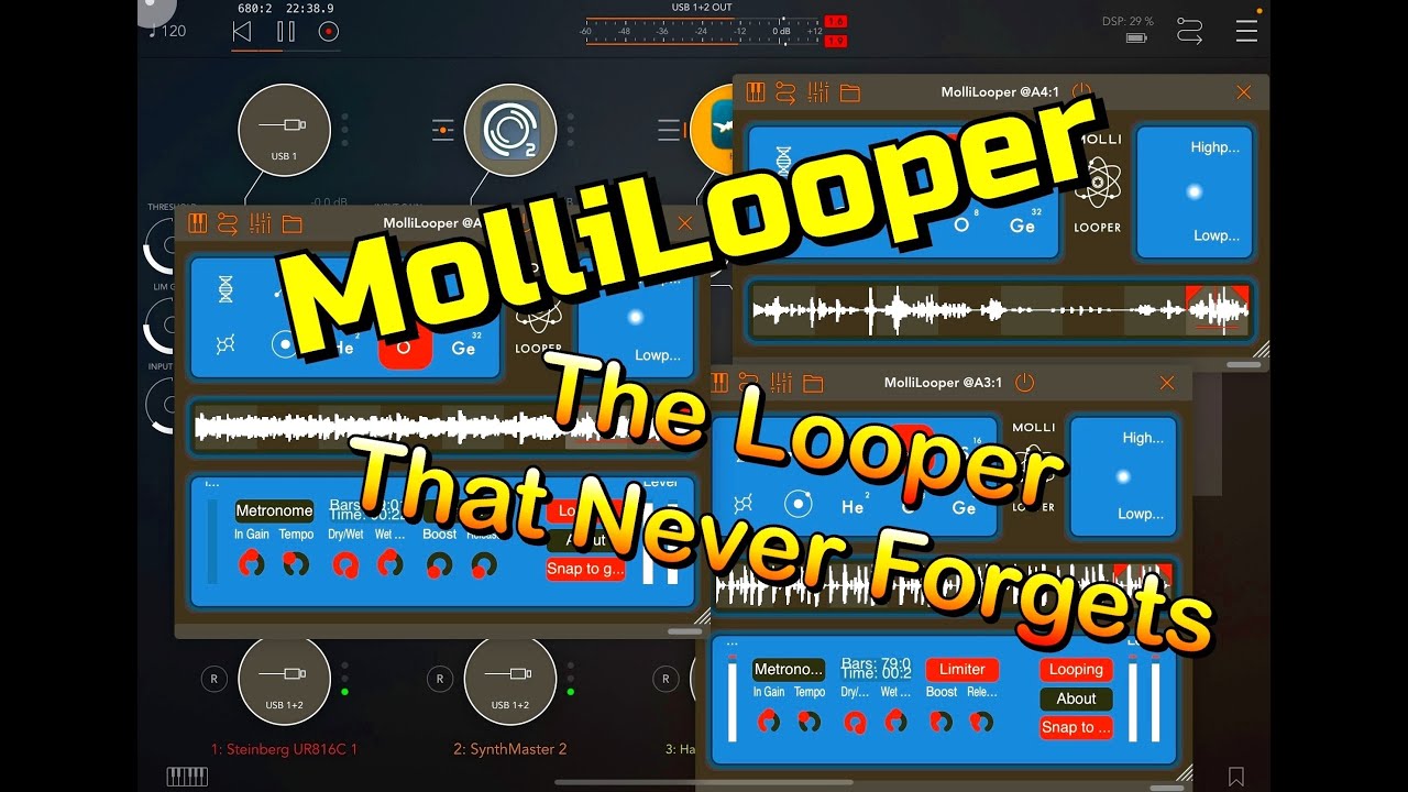 MolliLooper — Looper, который никогда не забывает — обучающее видео и демонстрация для iPad