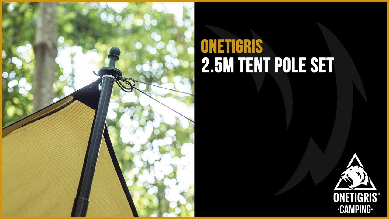 OneTigris Outdoor Height Adjustable Tarp Camping Pole Set | 8.2ft/2.5m