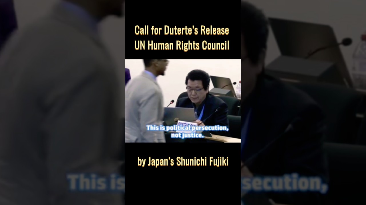 Call for Duterte&rsquo;s Release Raised at UN Human Rights Council | Statement by Japan&rsquo;s Shunichi Fujiki