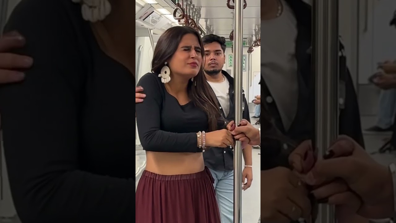 Metro Mein Sabke Samne Hath Pakad Liya 😳😳#funny #shorts