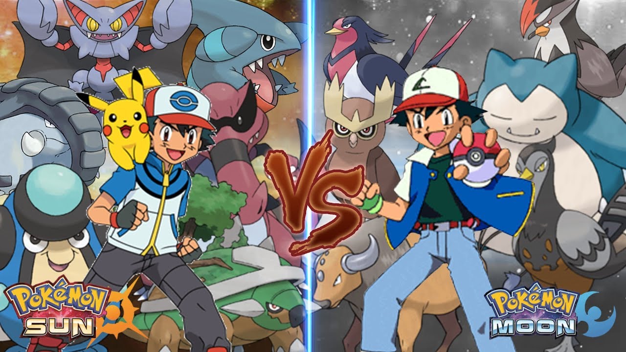 Pokemon Sun and Moon Ash Vs Ash (Ground Type Vs Normal Type)