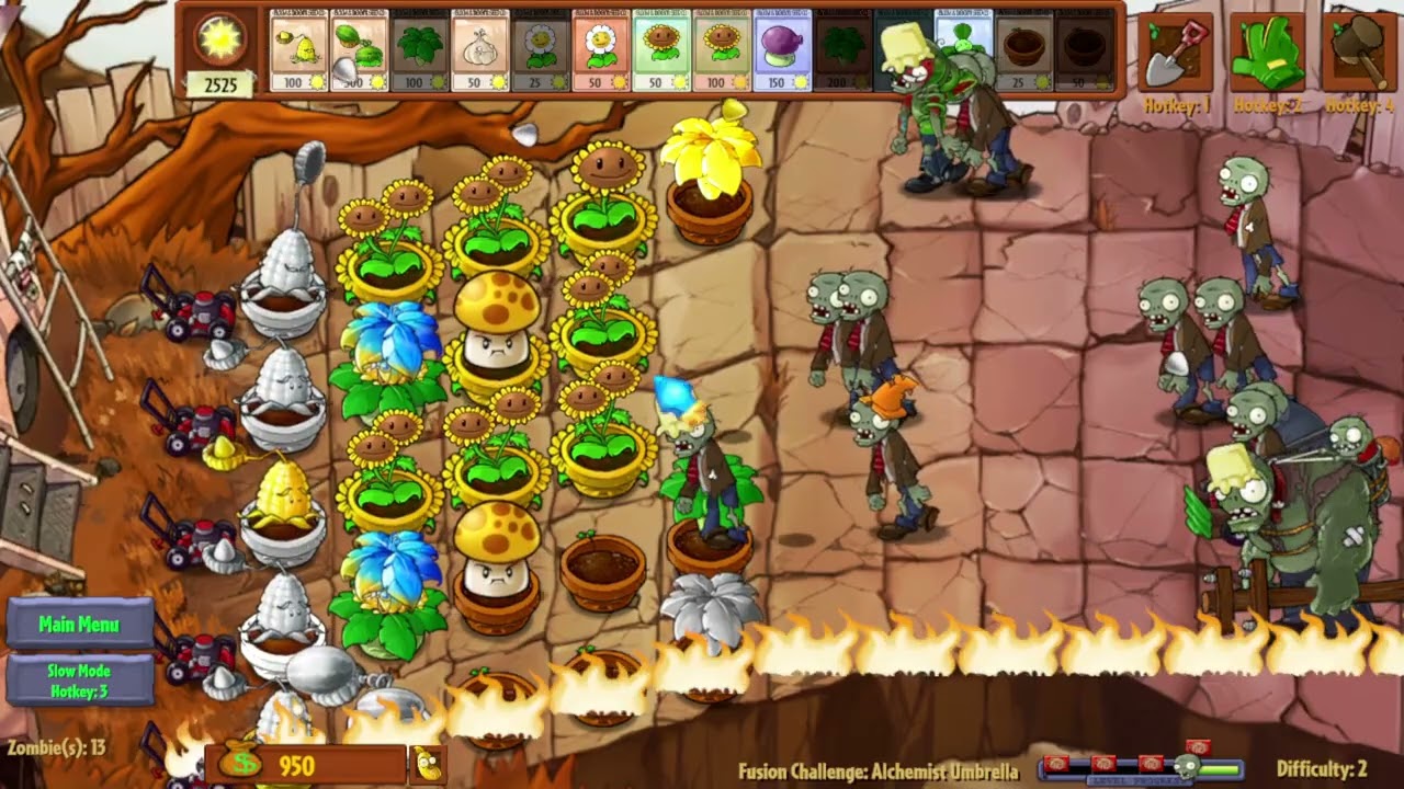 Plants Vs. Zombies Fusion (English) NEW V3.0! | Fusion Challenge | Alchemist Umbrella Challenge