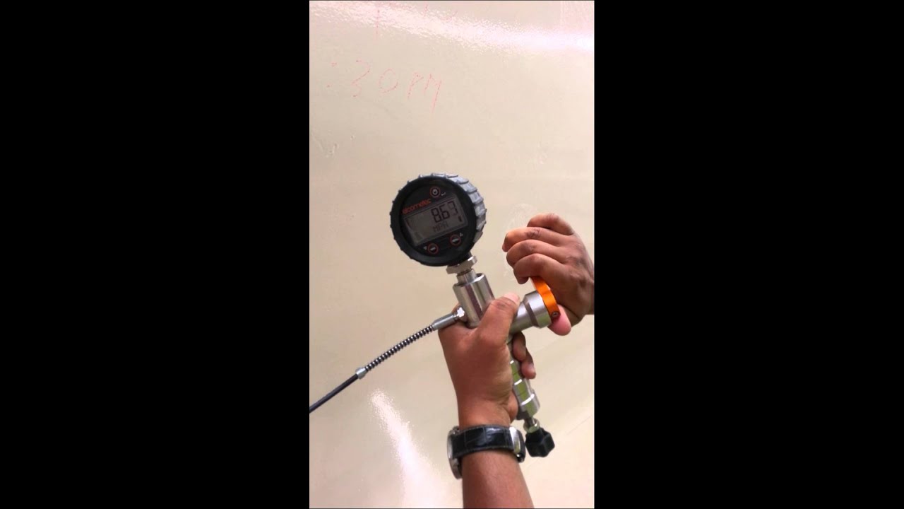 pull of test by digital guage