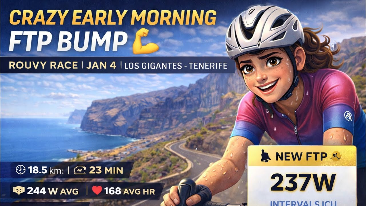 3AM ➜ The big Rouvy Race ➜ NEW FTP?! 😱 | Los Gigantes – Tenerife