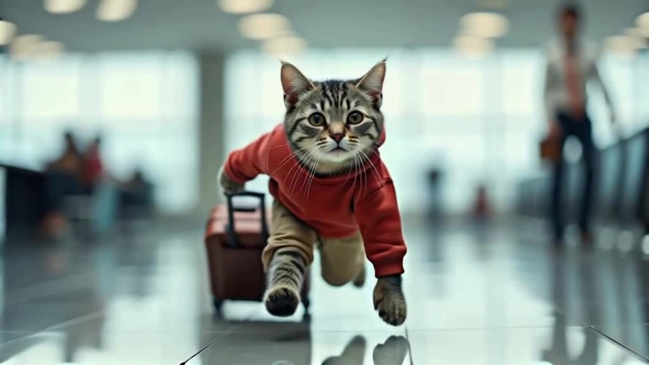 ✈️🐱Cats at the Airport - Funny Cats Doing Human Things 😺