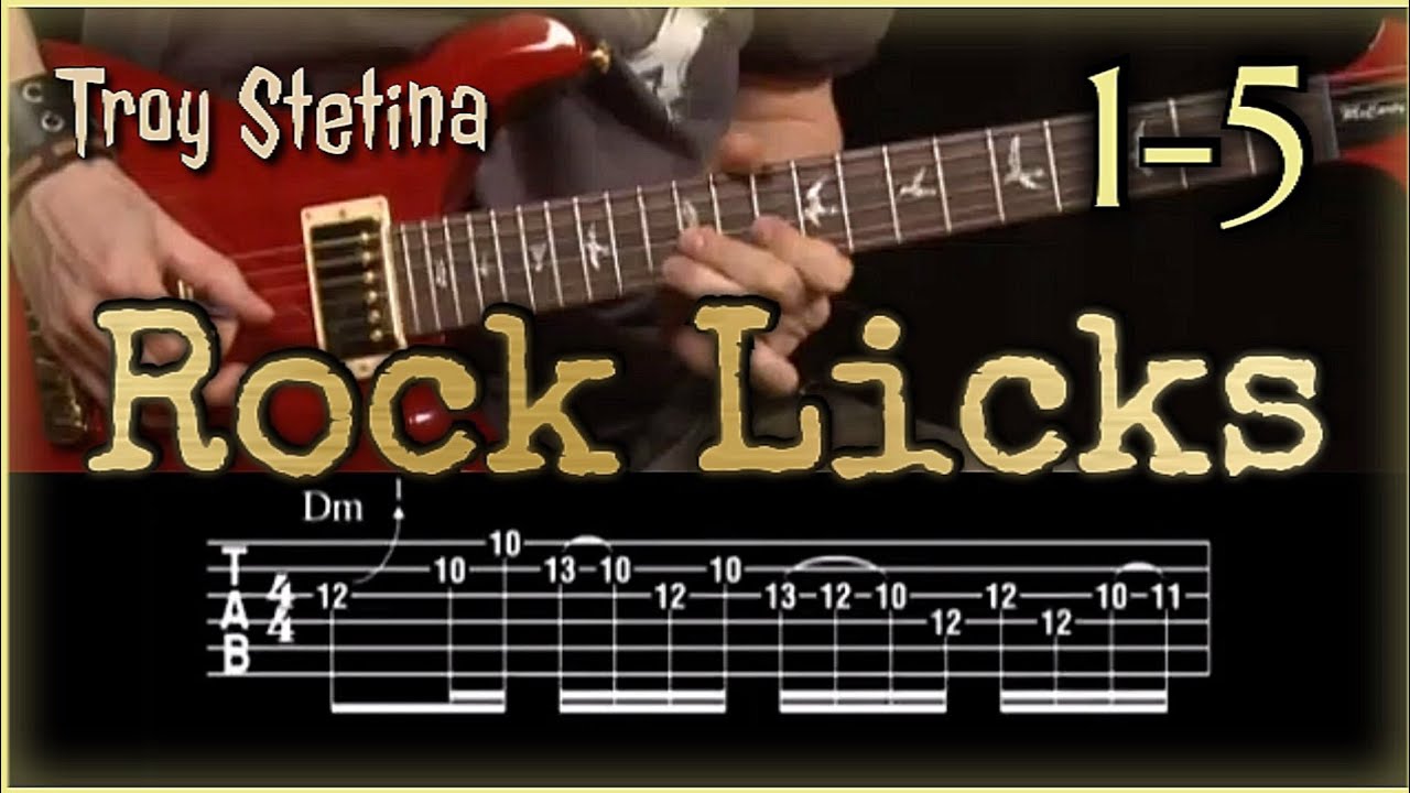 Troy Stetina  Guitar Lesson | Rock Guitar Licks 1-5