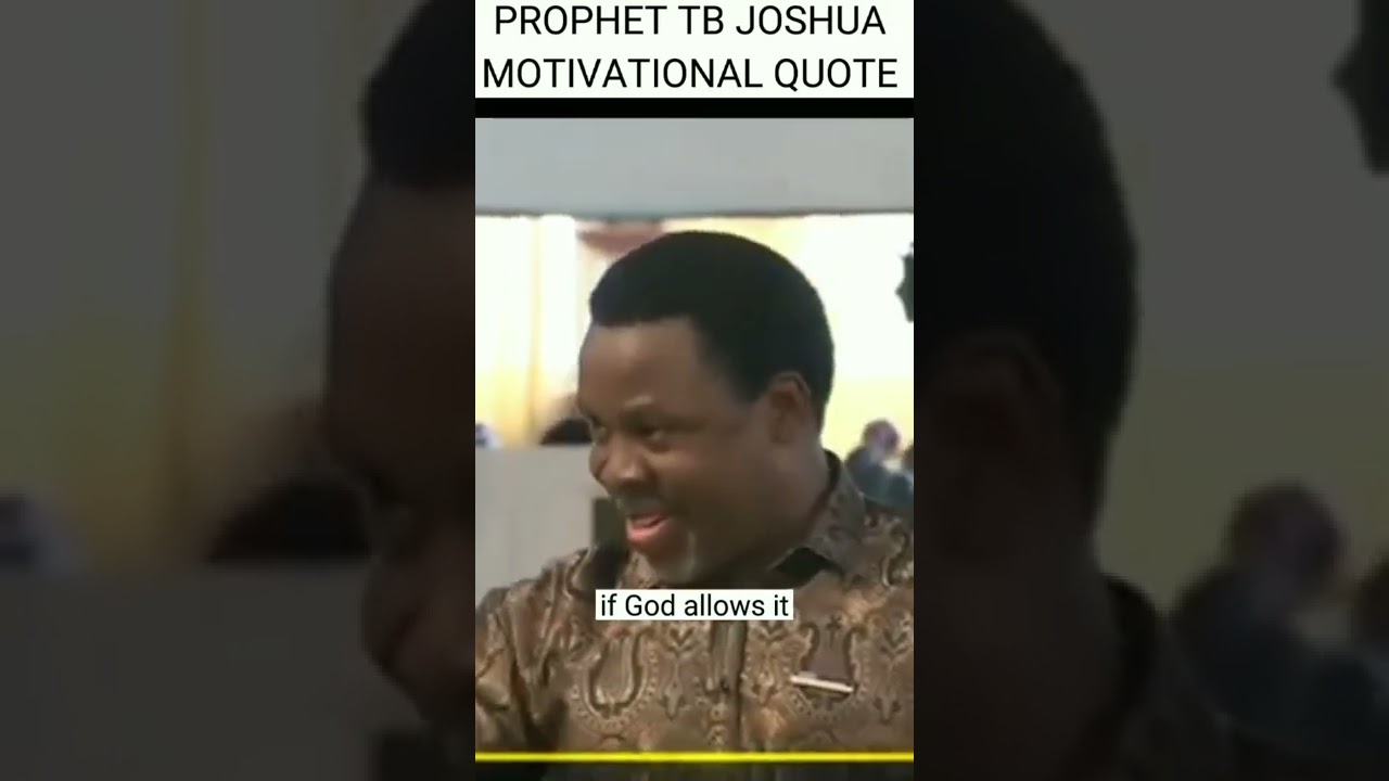 prophet tb joshua motivational quote:WITH GOD PERMISSION YOU CAN BE ATTACKED