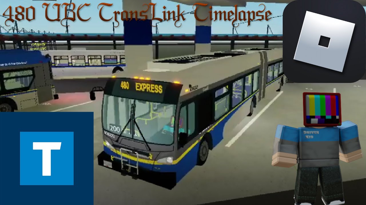 TransLink (SCBCTA) Route 480 Express To UBC Timelapse (Roblox)