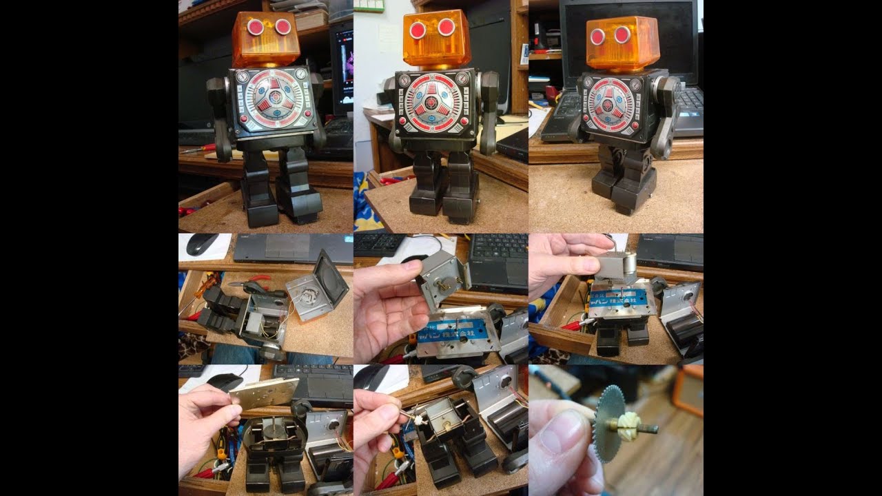 Vintage Piston Head robot repair. A inside look.