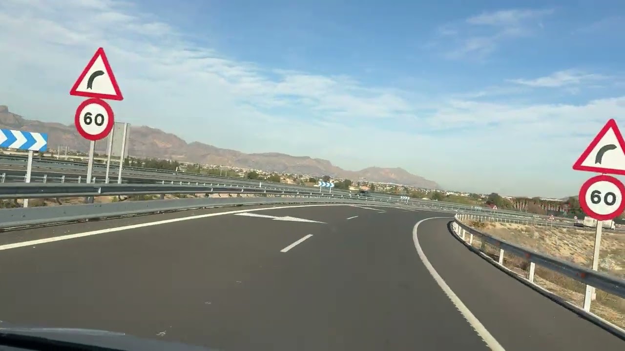 Driving back from IKEA in Murcia, Costa Blanca, Spain.