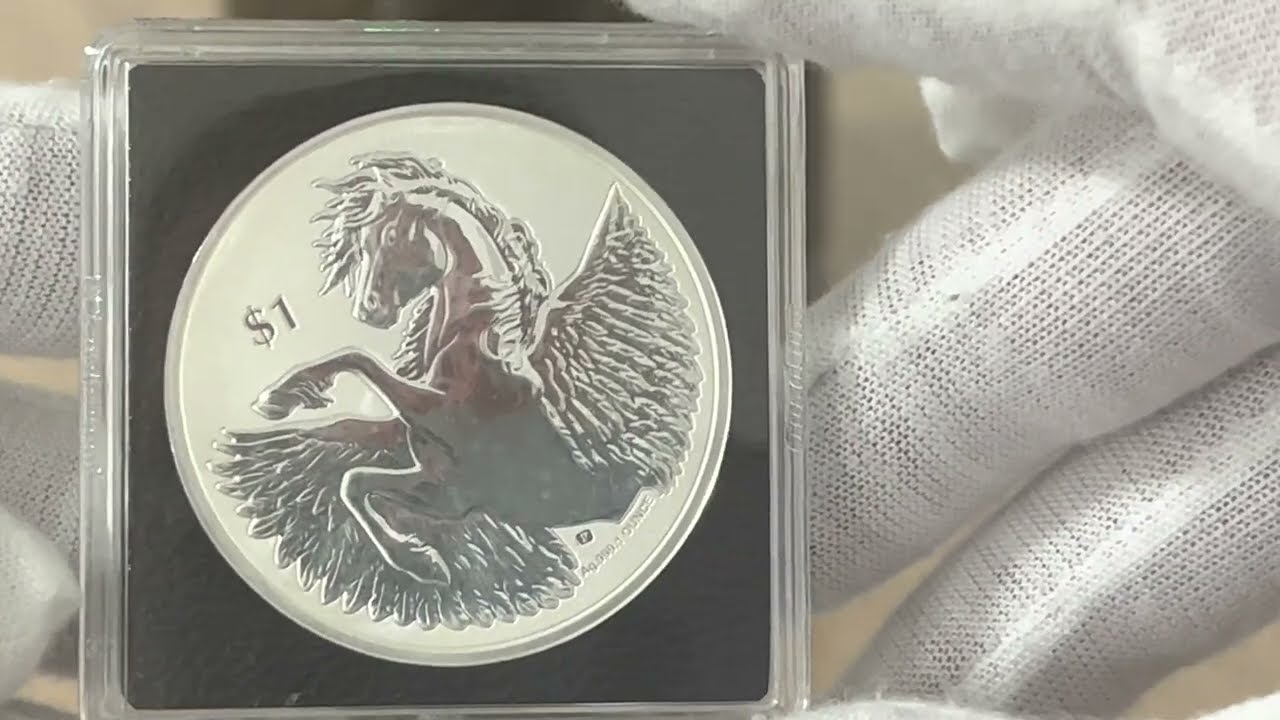 2021 British Virgin Islands, 1 oz Pegasus 1$, .999 silver Reverse Proof Coin