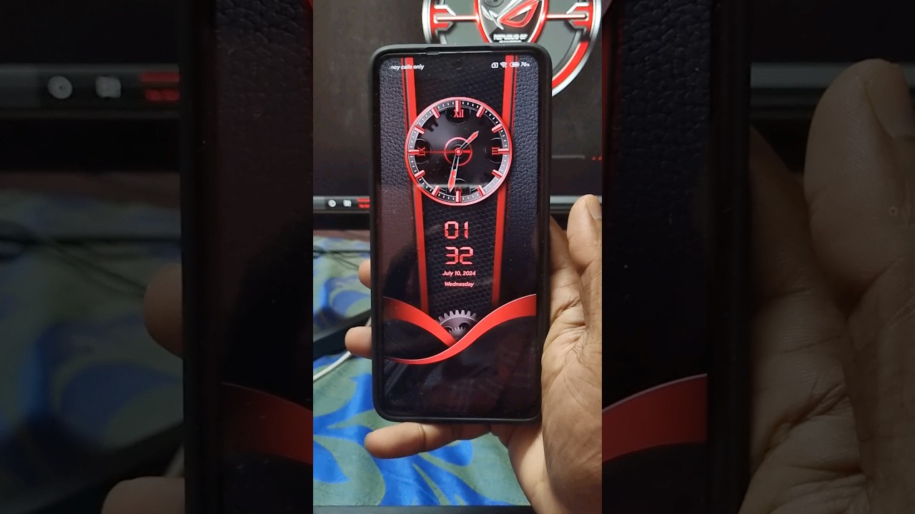 Redclock theme for xiaomi ..