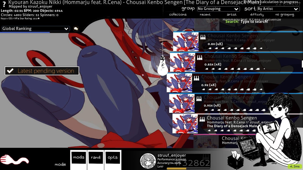 Chousai Kenbo Sengen 200 bpm densejack! [map showcase]