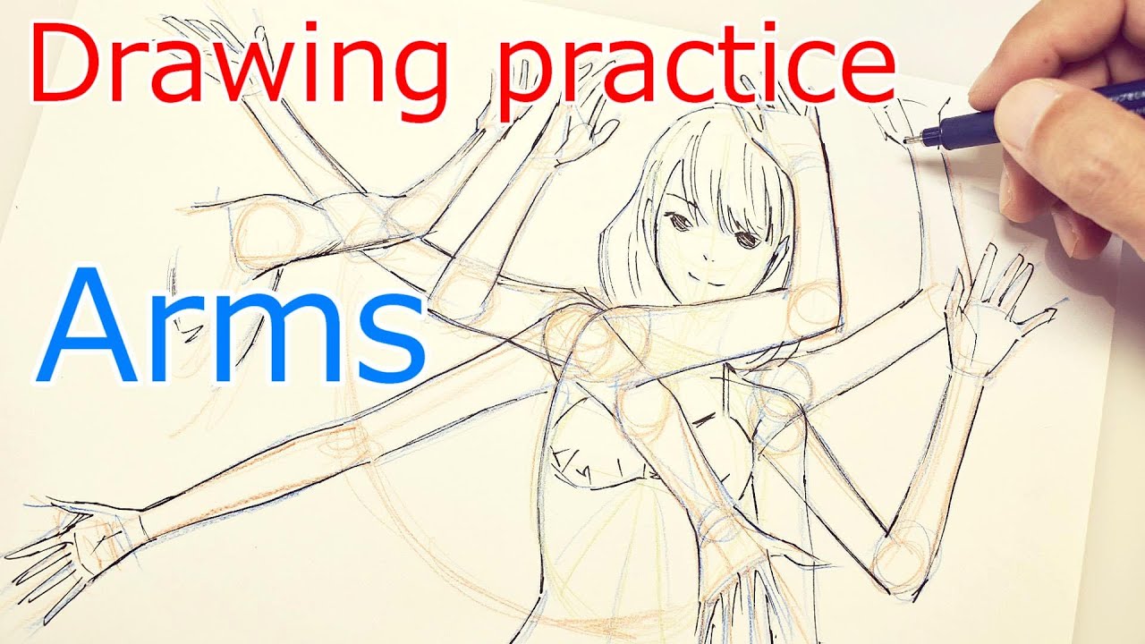 腕のワイヤーを描く練習 : Drawing Practice Arms