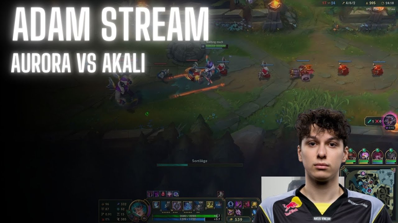 NAVI Adam Stream | Aurora VS Akali | Challenger Gameplay