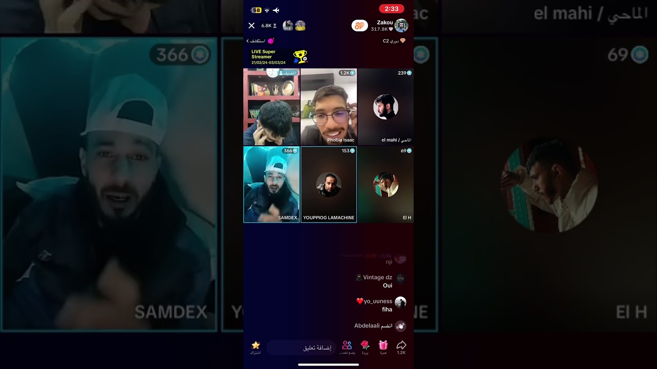 Live. Phobia. Youppi. Sam dex. El h. El mahi. Zakou (part1)