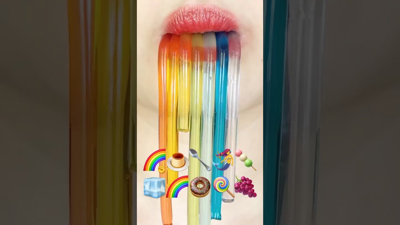 asmr RAINBOW JELLY 무지개젤리 eating sounds