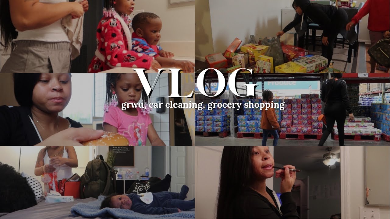 LIFE AS A YOUNG MOM {vlog}|get ready with us , car cleaning , lunch and grocery shopping w/ Zayla ❥