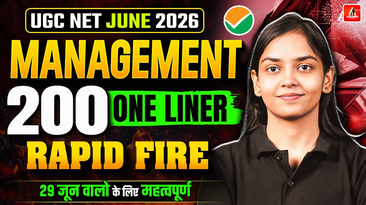 UGC NET Management Marathon | UGC NET Management 200 One Liner Question By Kanupriya Mam