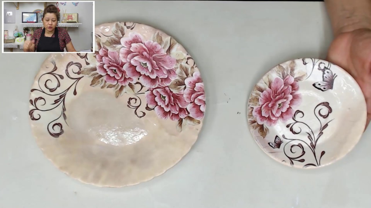 SEGREDOS da Decoupage e do Craquelê no Prato - Artesanato