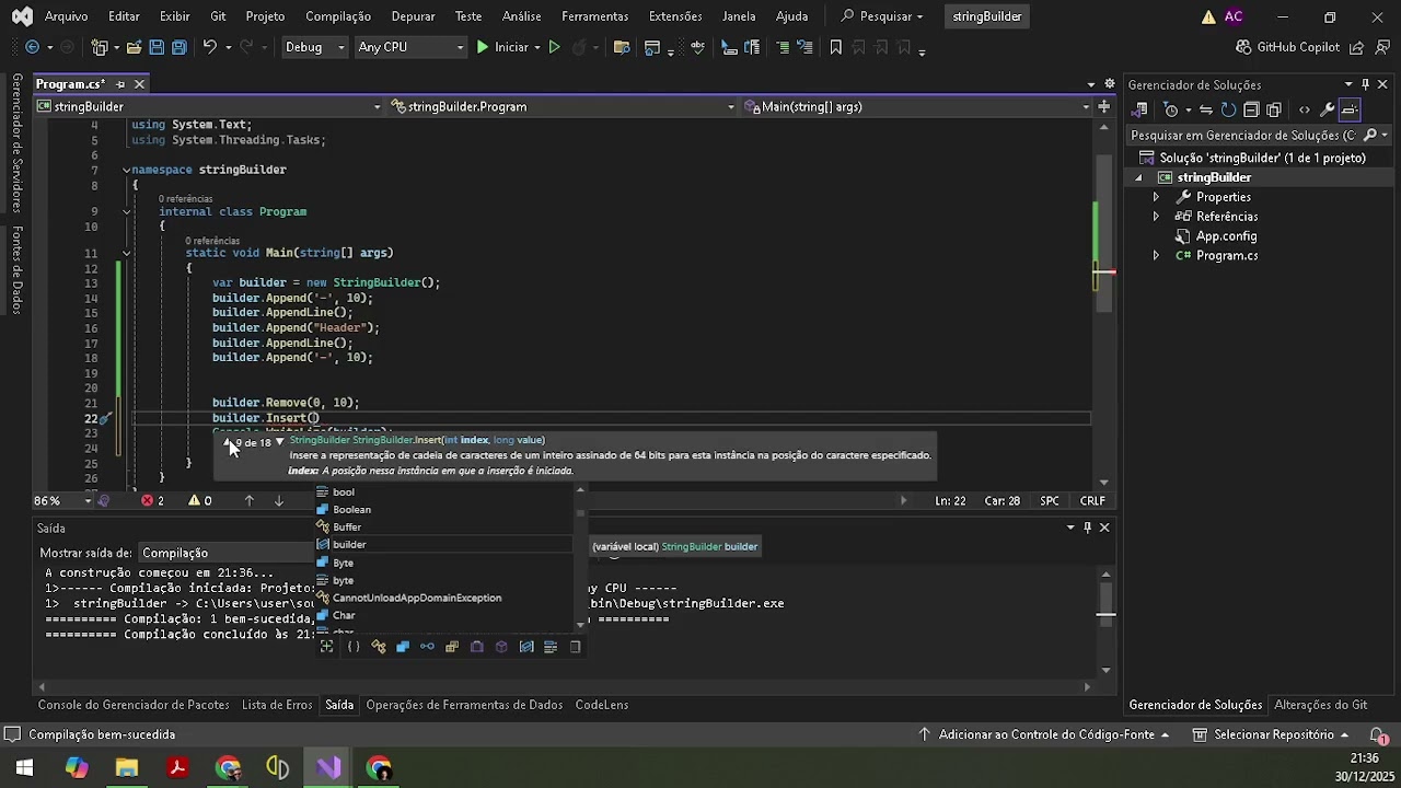 Sessão 8 | 67 - DemoStringBuilder