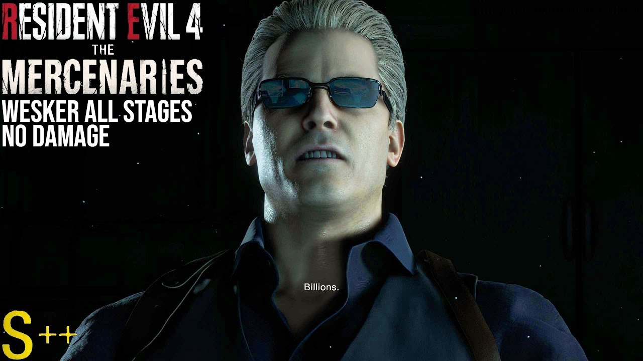 Resident Evil 4 Remake - Mercenaries Wesker All Stages S++ Rank (No Damage)
