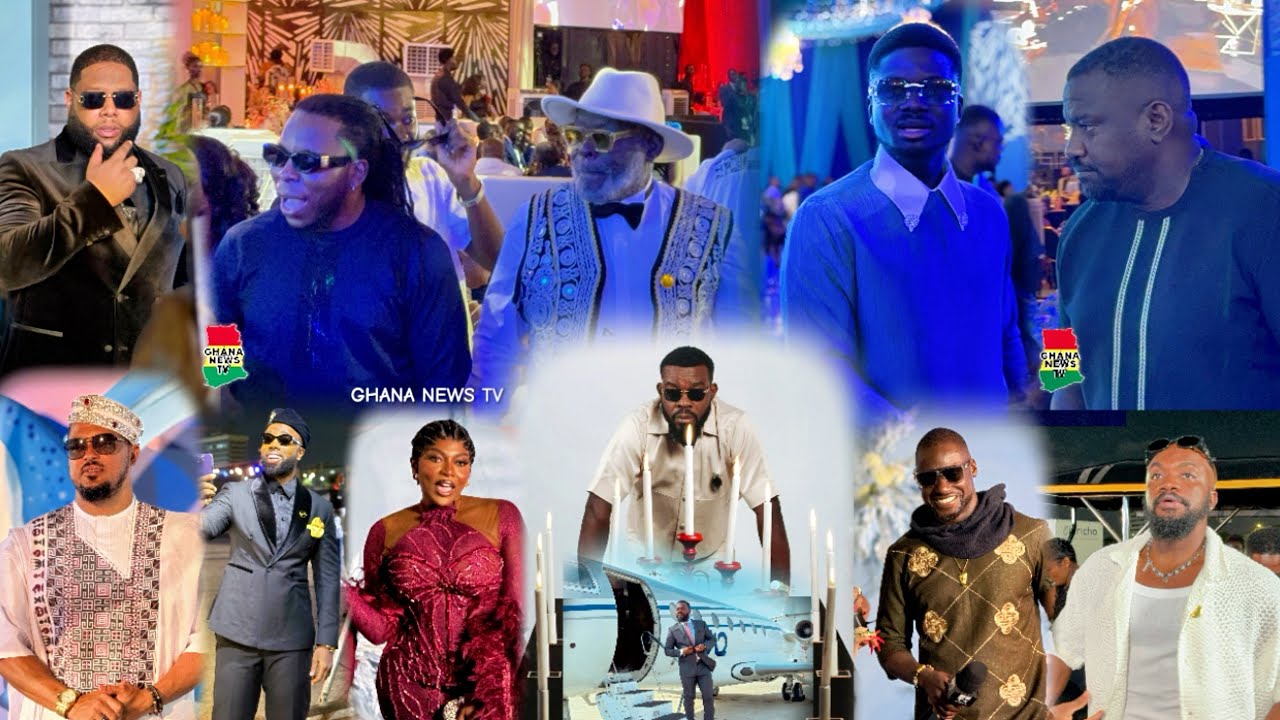 Van Vicker,Chris Atoh, Kwabena Kwabena,DBlack Arrive for the biggest Birthday Party In Africa RNAQ40