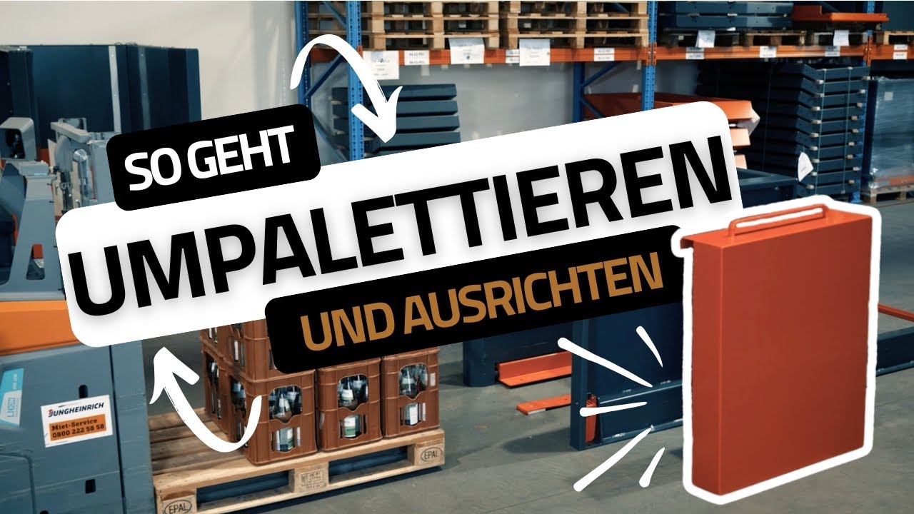 Umpalettieren und dabei ausrichten I Palettenwechsel in unter 30 Sekunden I PARATUS® Change CLASSIC