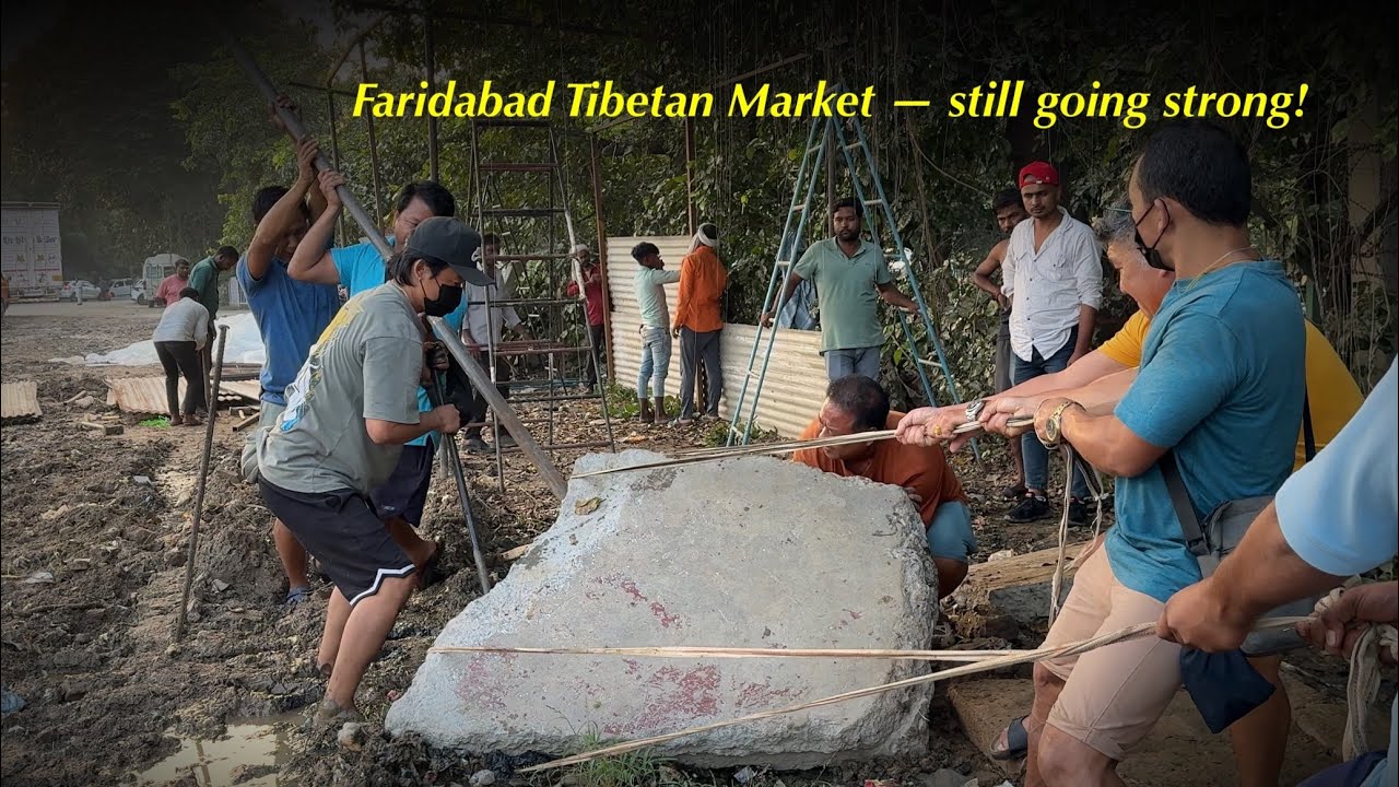 Work continues at Faridabad Tibetan Refugee Market 💪 | #tibetanvolgger #chiphelfilms 