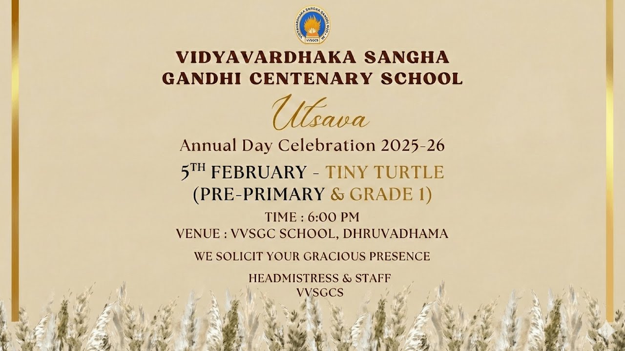 UTSAVA 2026: Annual Day 1 Celebration at VVSGCS