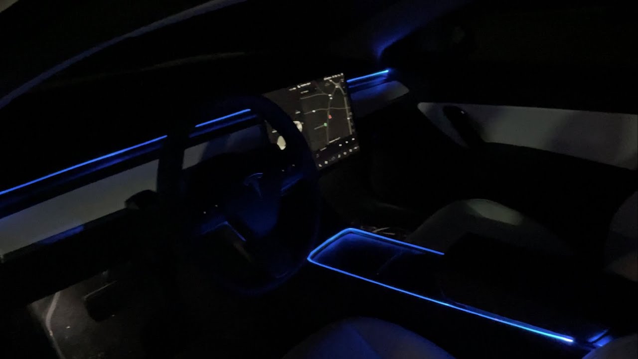 INSTALLING AMBIENT LIGHTING AND HOOD STRUTS ON MY 2021 TESLA MODEL 3