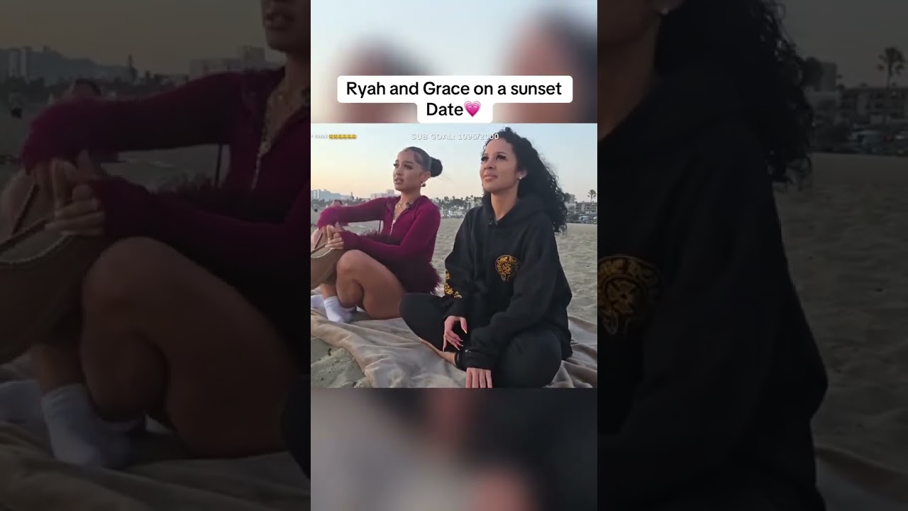 Ryah and grace enjoying the sunset 💗💗#ryaahstatum