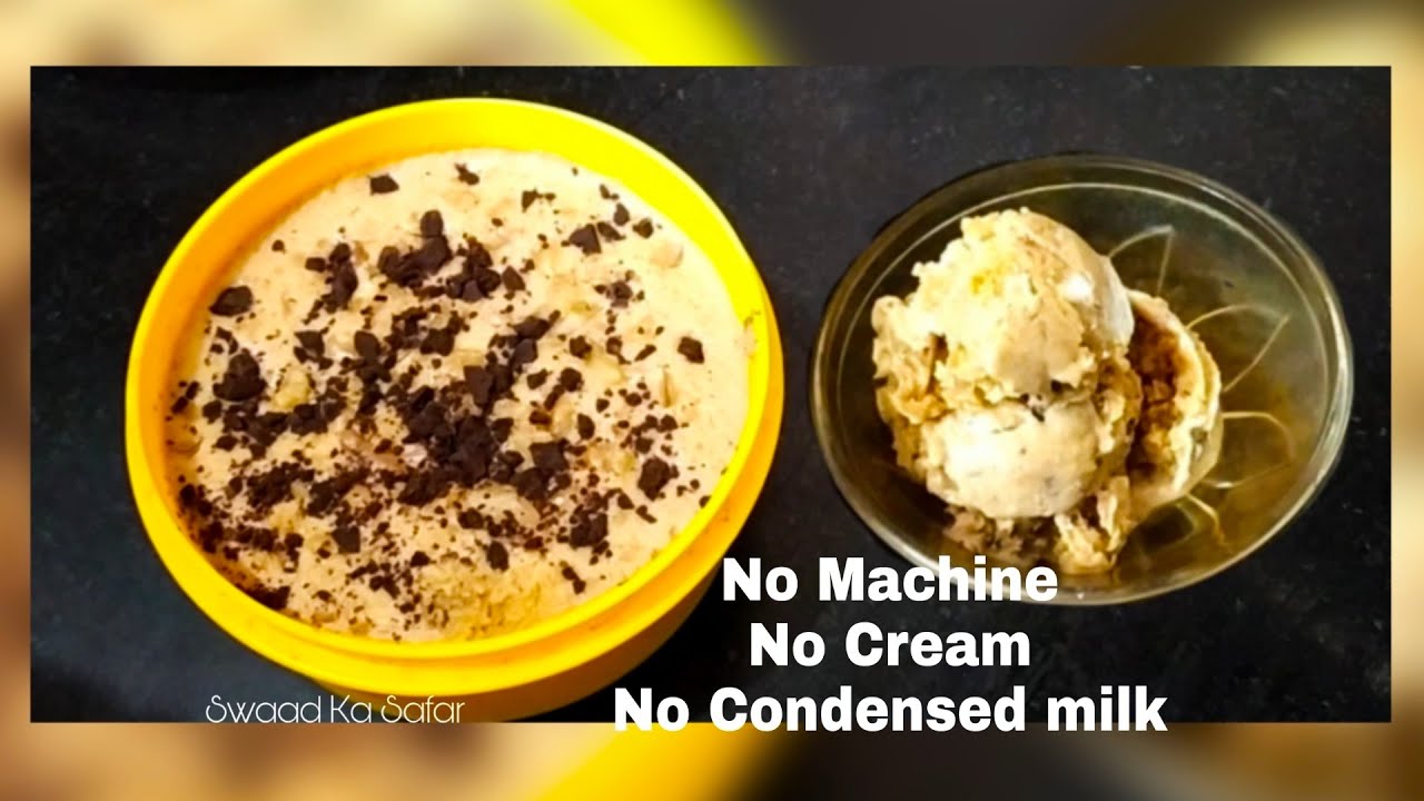 Coffee Ice cream without whipping cream, beater, condensed milk/ coffee walnut ice cream recipe