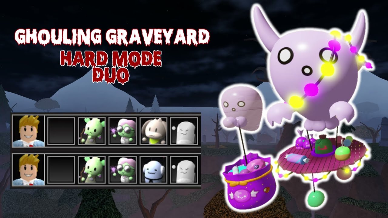 How to DUO Ghouling Graveyard 2023 Hard Mode Challenge in Tower Heroes Roblox