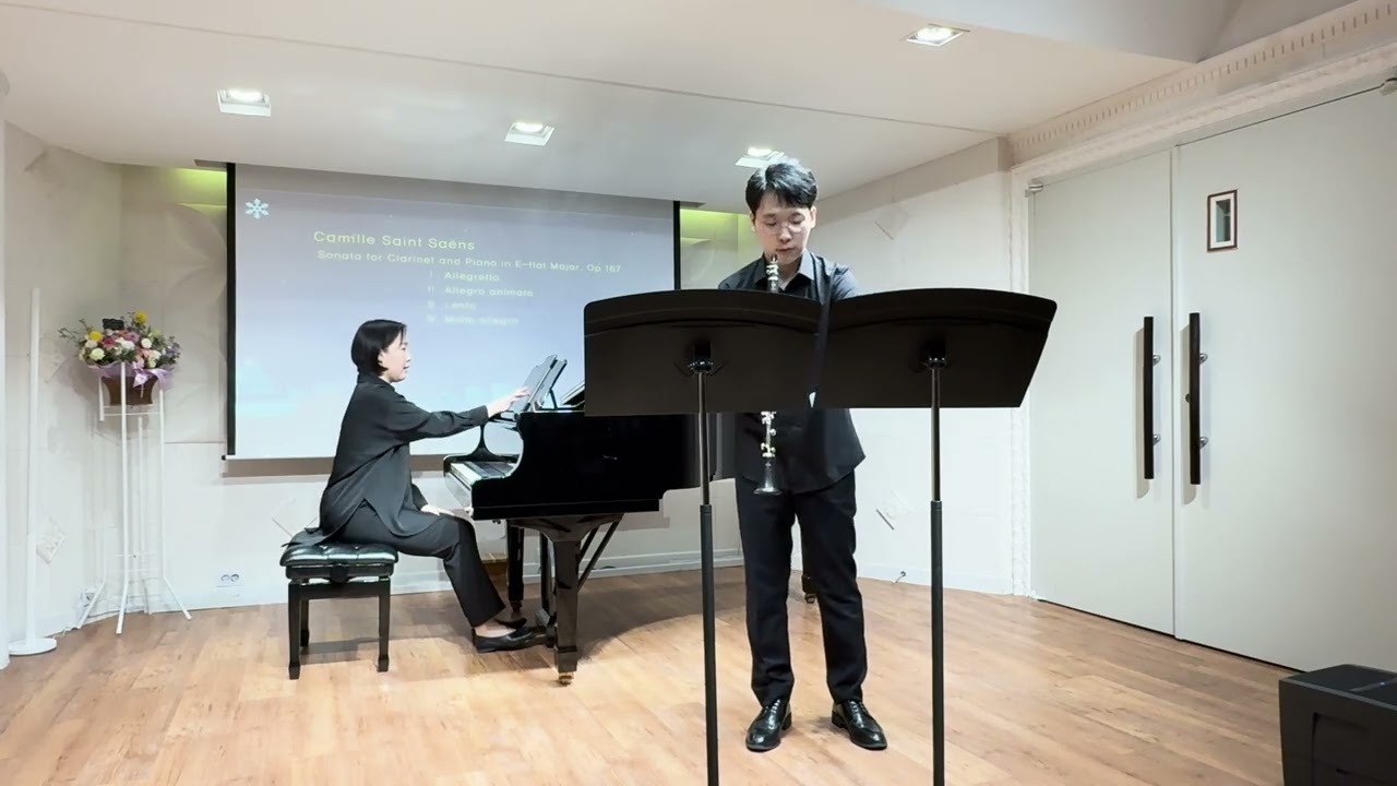 Camille Saint Saëns  Sonata for Clarinet and Piano in E flat Major, Op 167 1 2 3 4악장
