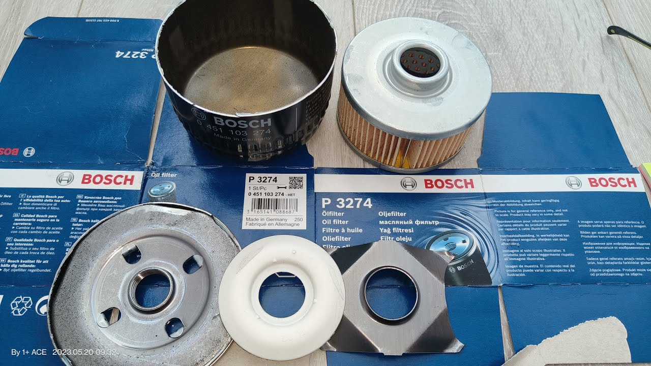 Распил масляного фильтра BOSCH 0 451 103 274 (MANN) (фильтр на ВАЗ)