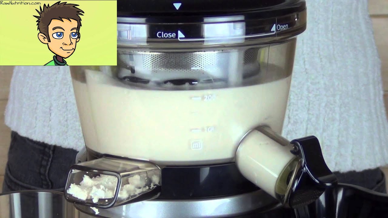 Omega VRT400 HDS Juicer Complete Product Demonstration in the Raw Nutrition Kitchen Almond Milk