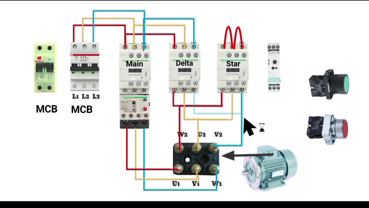 star delta  control wiring diagram  in Telugu🙋‍♂️👨‍🔧